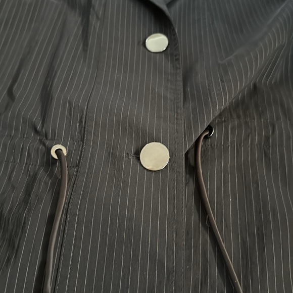 Lafayette 148 Jacket Womens Sander Stripe Porsha Black Pinstriped stripe $598 M - Picture 4 of 6